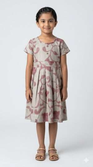 Aura of Earth: The "Berry Bloom" Hand-Block Inspired Frock
